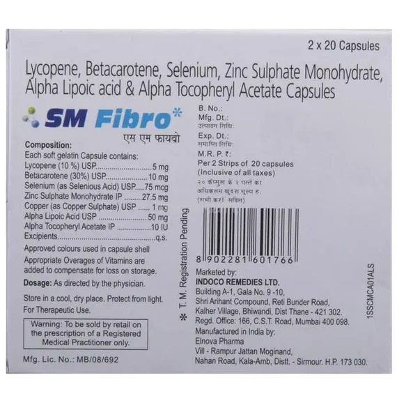 sm fibro capsule 20's